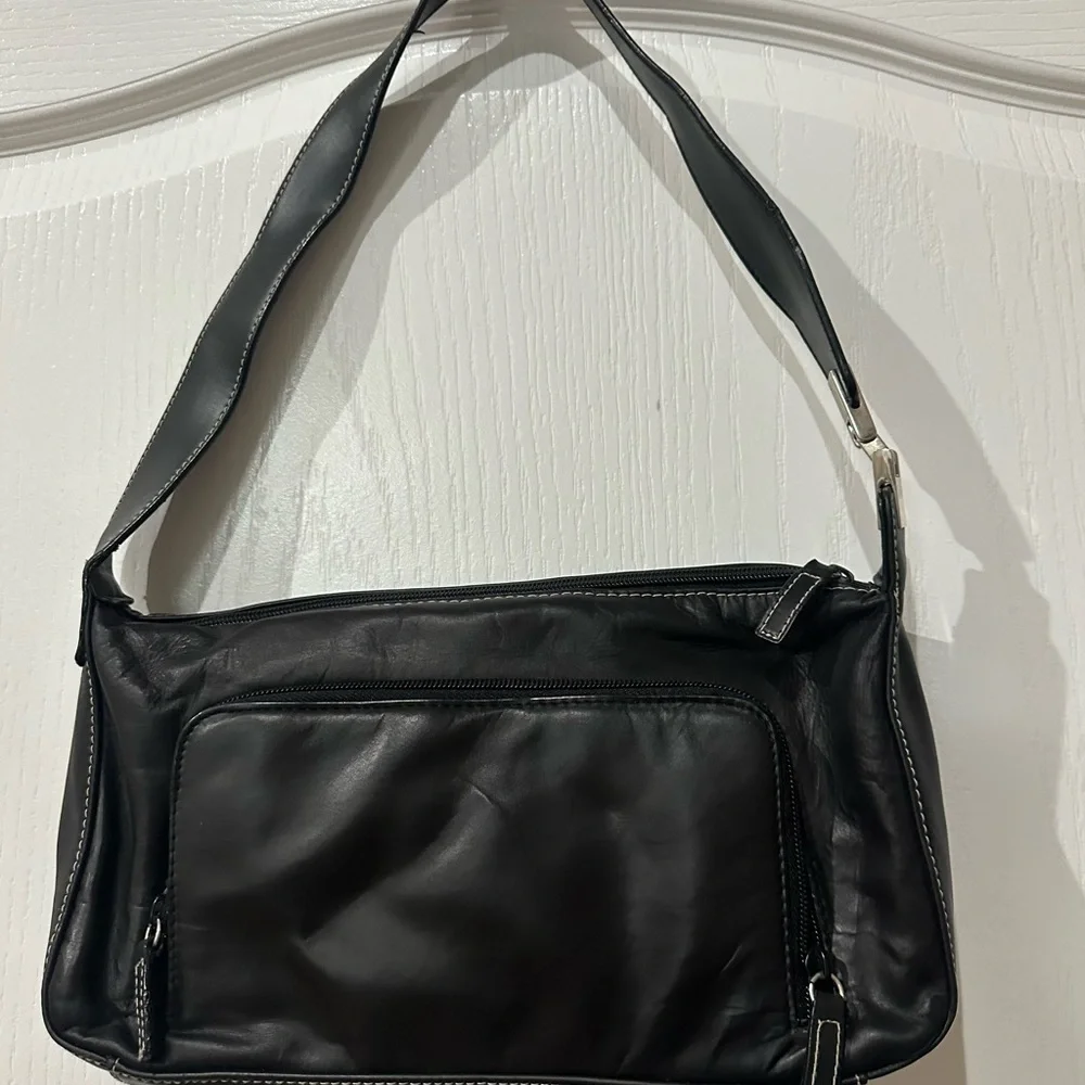 Worthington brown shoulder organizing handbag - Picture 1 of 8